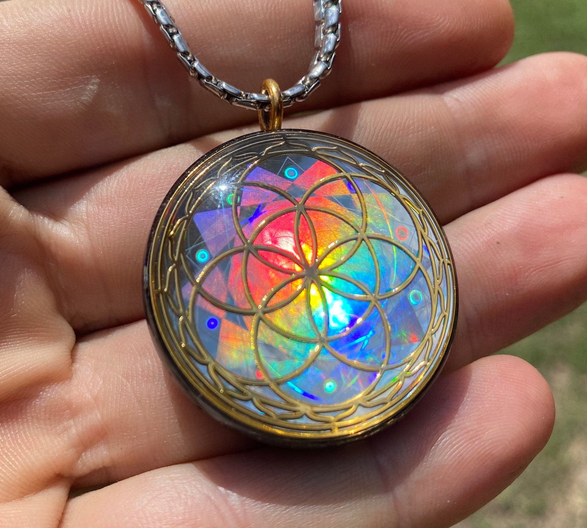 Hologram on sale pendant necklace