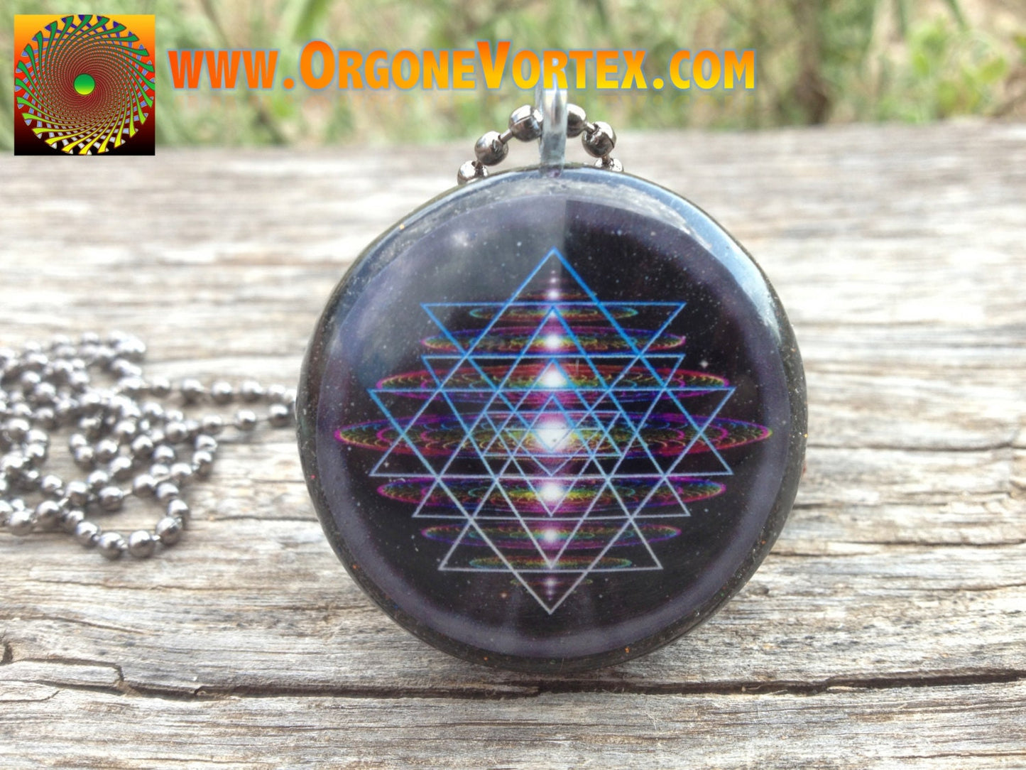 Cosmic Shri Yantra Silver Pendant Necklace